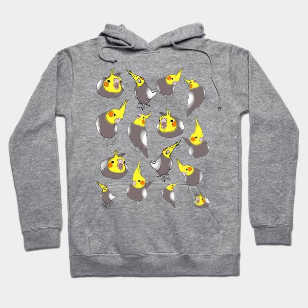 cockatiel doodle pattern Hoodie by FandomizedRose